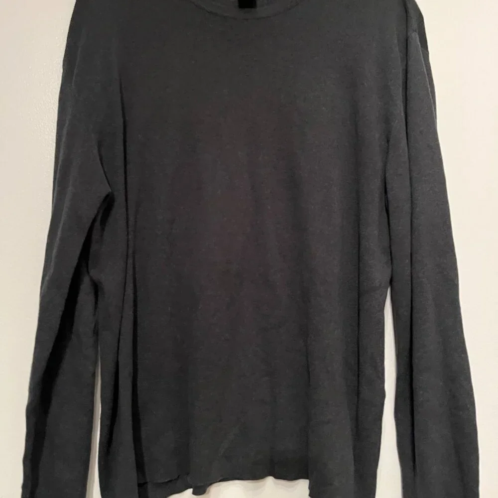 Banana Republic Mens Gray Cotton Long Sleeve Knit‎ Top XL 💗